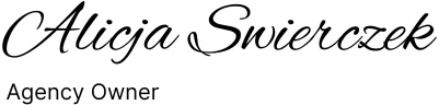 Alicja Swierczek - Agnecy Owner